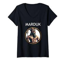 Damen Marduk, alter Gott von Babylon T-Shirt mit V-Ausschnitt von Agema-Bekleidung