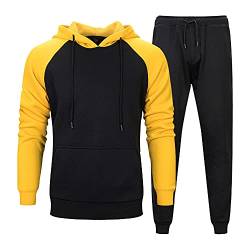 Agess Unisex Herren Jogginganzug Trainingsanzug Sportanzug Sporthose Hoodie Hose für Gym Warm Tracksuit (16,XL) von Agess