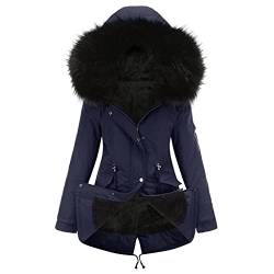 Agess Winterparka Damen Lang Wintermantel Warm Winter Jacke Dicker Parka Outdoor Jacke Oversized Mantel Female Winterjacke Elegant (5,5XL) von Agess