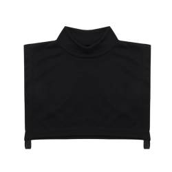 Agoky Damen Kragen Universal Abnehmbare Hälfte Unterhemd Shirt Bluse Tops aus Baumwolle in Weiß/Schwarz/Grau Schwarz Turtleneck One Size von Agoky