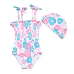 Agreeone Baby Mädchen Badeanzug Kleinkind UV Sonnenanzug UPF 50+ Einteilige Rash Guard Sets mit Hut von Agreeone