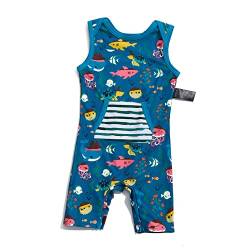 Agreeone Kleinkind Jungen Badeanzug Einteiler Reißverschluss Bademode Baby Rash Guard UPF 50+ Sonnenschutz Surfanzüge (12-18 Monate Seewelt) von Agreeone