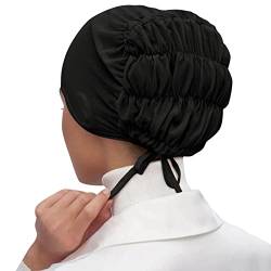 Frauen einfarbig Mesh Bandage Bodenbildung Hut Atmungsaktive elastische Gürtelkappe Schal Bodenbildung Kopftuch Stirnband Damen Schwarz Schmuck von Ahagogo
