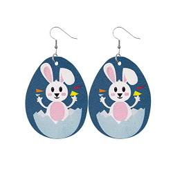 Ohrringe mit Seiten versehener Ohrring-Schmuck-niedliche Kaninchen-Ostern-doppelte Mädchen-Ohrringe Ohrringe Chirurgenstahl Damen Set (C-a, One Size) von Ahagogo