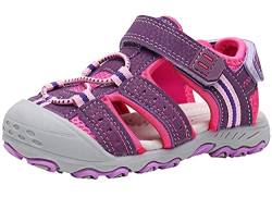 Ahannie Jungen Sommer Trekking & Wanderschuhe Sandalen, Sport & Outdoor Sandalen für Jungen, Kinder Arch Support Geschlossene Sandalen (Color : Y118-Violett,Size : 29 EU) von Ahannie