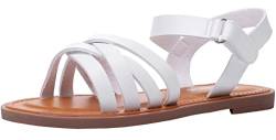 Ahannie Mädchen Sommer Riemchensandalen,Kinder Freizeitsandale mit Riemchen(GD988-Weiss-EU 28/US 11/UK 10) von Ahannie