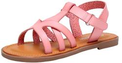 Ahannie Mädchen Sommer Riemchensandalen,Kinder Sandale mit Riemen und Schnalle(GD666-Rosa-EU 27/US 10/UK 9) von Ahannie