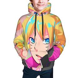 Ahdyr Boruto Jugend Hoodie Teen Pullover Kapuzenkleidung mit Tasche Sweatshirt für Jungen Mädchen Kleidung klein von Ahdyr