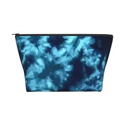 Tragbare Kosmetiktasche Blue Sea Tie Dye Muster Make-up Tasche Reise Kulturtasche für Mädchen Frauen von Ahdyr