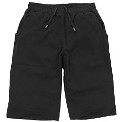 Ahorn Sportswear Übergrößen Herren Basic Sweat Bermuda schwarz - Größe XXL bis 10XL, Größe:3XL von Ahorn Sportswear