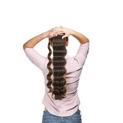 Aibyks Pferdeschwanz-Verlängerung | Clip-in-Pferdeschwanz-Haarverlängerungen lockig gewellt | 24 Zoll Lange Clip-on-Pferdeschwanz-Haarteile für Frauen, um menschliches Haar gewickelt für dünnes Haar von Aibyks