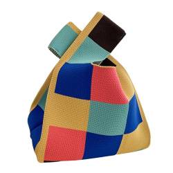 Häkeltasche, Bunte Damen-Umhängetaschen, Stilvolle Sommer-Strand-Einkaufstasche, Stricktasche, ästhetische Tasche für Frauen und Mädchen Häkeltaschen Aibyks von Aibyks