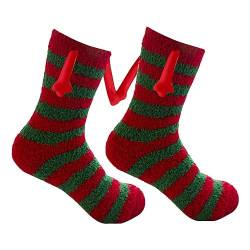 Händchen Haltende Paarsocken – Weihnachtssocken Mit Magnetischen Händen | Hand In Hand Magnetsocken 3D Puppenpaar Socken | Weihnachtssocken Mit Mittlerer Röhre Für Pärchen Und Freunde von Aibyks