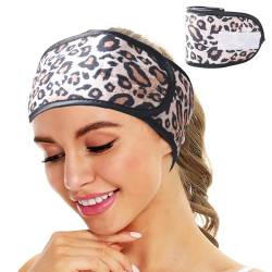 Make-up-Stirnband | Verstellbares breites Spa-Stirnband | Lässiges, modisches Haarband für Kopfbedeckung, Damen-Stirnbänder für Duschen, Hautpflege, Yoga, Sport, Make-up Aibyks von Aibyks