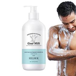 Ziegenmilch-Körperwäsche - Körperpeeling-Duschgel | Körperpeeling, hautaufhellende, feuchtigkeitsspendende, melaninkontrollierende Ziegenmilch für Männer Aibyks von Aibyks