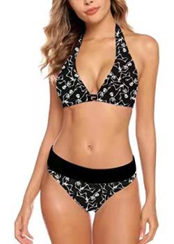Aidotop Damen Bikini Set Triangel Badeanzug Strand Ties Zweiteiliger Bademode Bikinihose（Ku,XL） von Aidotop