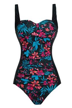 Aidotop Damen Einteilige Badeanzug Monokini Verstellbarer Schultergurt Badeanzüge Falten Bademode Schwimmanzug (12Blue Ruby, XL) von Aidotop