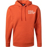 Aigle Herren Hoodie orange Baumwolle unifarben von Aigle