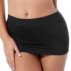 Aiihoo Damen Sexy Minirock Bleistiftrock Stretch Bodycon Rock Etuirock Kurz Figurbetont Unterrock Röckchen Erotik Dessous Gogo Clubwear Schwarz M von Aiihoo