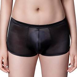 Aiihoo Herren Sissy Slip Satin Bikini Briefs Underpants T-Rücken Schlüpfer Höschen Atmungsaktive Unterhose Erotik Dessous Unterwäsche Type B Schwarz Einheitsgröße von Aiihoo