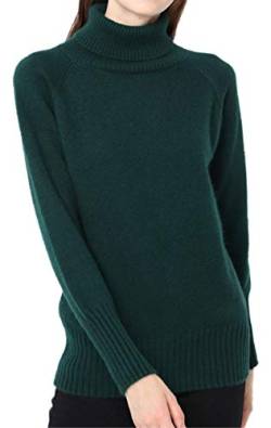 Ailaile Damen kaschmir-pullover winter-pullover mit stehkragen dick lose aufmaß pullover weiblich strickpullover l / us-größe 12-14 grün von Ailaile