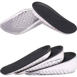 Ailaka 1 Paar Gel Höhe erhöhen Einlegesohlen, unsichtbare Schuh hebt Inserts, elastische Shock Absorption Heel Cushion Pads 3 Höhen für Männer & Frauen von Ailaka