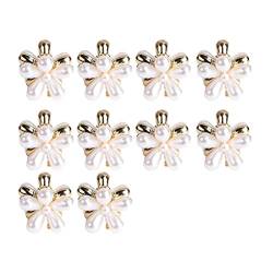 Ailan 10 Stück Mini Perlen Haarspangen, kleine mit Perlen, Haarnadel, Metall, dekorative Accessoires, für Damen und Mädchen, Hochzeit, 10Stk von Ailan