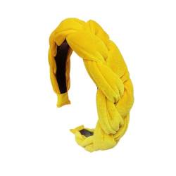 Ailan Leichtes Haarband für Mädchen, rutschfest für einen bequemen und stilvollen Look. Haar Accessoires, Stoff Haarband Stirnband, Gelb von Ailan