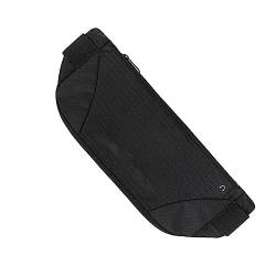 Ailan Nylon Taillen Handytasche, tragbar, Ersatz Reißverschluss, atmungsaktiv, zweilagig, spritzwassergeschützt, Laufen, Joggen, Sporttasche, Schwarz von Ailan