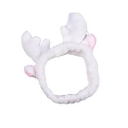 Ailan Spa Stirnband – weich und angenehm zu tragen, elastisch und dehnbar, niedliche Schleife, Tierohren Haarbänder, Flanell Stirnband, Weiß von Ailan