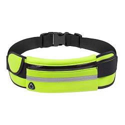 Ailan Tasche Taille Frauen Männer wasserdichte tragbare Gürteltasche Bedruckte einbruchsichere Bauchtasche Reisen Wandern Tasche mobil, Fluoreszenz Grün von Ailan