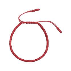 Ailan Verstellbares handgefertigtes Armband für romantische Glückspaare, Handgelenkseil, schöne und universelle handgewebte Stoffarmbänder, Rot von Ailan