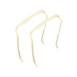 Ailovone 2 Stück Curly Thick Hair Headband Eckiger Haarreif Hinged Headband unsichtbarer Haarreifen Headband Accessories für Frauen Männer verstellbar und rutschfest (Beige) von Ailovone