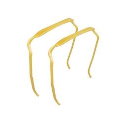 Ailovone 2 Stück Curly Thick Hair Headband Eckiger Haarreif Hinged Headband unsichtbarer Haarreifen Headband Accessories für Frauen Männer verstellbar und rutschfest (Gold) von Ailovone