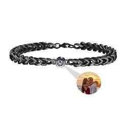 Aina Lighting Personalisierte Foto Armband benutzerdefinierte Projektion Armband mit Bild Im Stein Schmuck mit Foto Projektion für Männer und Frauen von Aina Lighting