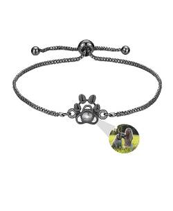 Aina Lighting Personalisiertes Armband mit Foto Benutzerdefinierte Projektionsarmband mit Bild im Stein Hundepfote Foto Projektions Armband Geschenke für Frauen Mädchen Haustierliebhaber von Aina Lighting