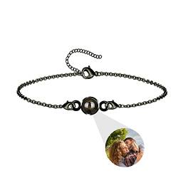 Personalisiertes Armband mit Foto im Stein Ich liebe dich Armband 100 Sprachen 925er Sterlingsilber Kreis Projektions Armband mit Bild Schmuck Geschenke für Frauen Ehefrau Mutter Freundin von Aina Lighting