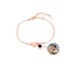 Personalisiertes Armband mit Foto im Stein Ich liebe dich Armband 100 Sprachen 925er Sterlingsilber Kreis Projektions Armband mit Bild Schmuck Geschenke für Frauen Ehefrau Mutter Freundin von Aina Lighting