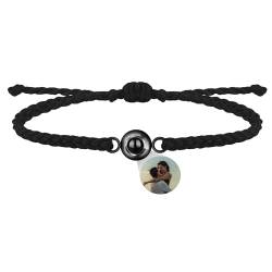 Personalisiertes Foto Armband mit Bild im stein Benutzerdefiniertes Kreis Fotoprojektionsarmband Ich liebe dich Armband 100 Sprachen Einstellbares Bildarmband Geschenke für Frauen Männer von Aina Lighting