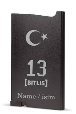 Bitlis Kreditkartenetui mit Namen aus Aluminium Personalisiert Portmonee von Aina