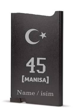 Manisa Kreditkartenetui mit Namen aus Aluminium Personalisiert Portmonee von Aina