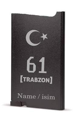 Trabzon Kreditkartenetui mit Namen aus Aluminium Personalisiert Portmonee von Aina