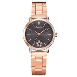 Ainiyo Uhr Damen Armbanduhr Damenuhren Quarzuhr Watch für Frauen Damen, Damen Gürteluhr Luxus Roségold Diamanten Uhren Damen Casual Uhr Mädchenuhr Damenuhr von Ainiyo