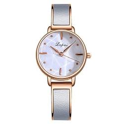 Uhr Damen Armbanduhr Damenuhren Quarzuhr Watch für Frauen Damen, Luxuriöse European American Alloy Damenuhr Mädchenuhr Damenuhr von Ainiyo