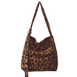 AioTio Damen Handtasche Umhängetasche Einstellbar Damen Handtasche Groß stofftasche einkaufstasche(Leopard Ⅱ) von AioTio