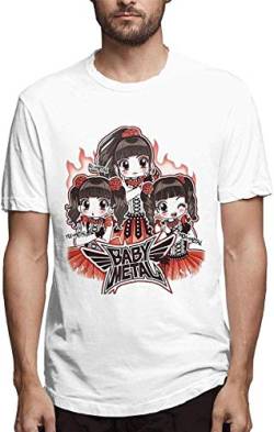 Babymetal Herren T-Shirt, Kurzarm T-Shirt Weiß von Aipng