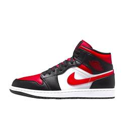 Nike - Air Jordan 1 Mid GS - 554725079 - Farbe: Rot-Schwarz - Größe: 40 EU von Air Jordan
