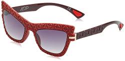 AirDP Style Women's Lola (C8 Bis) Soft Touch Dark Red Gradient Smoke Sunglasses, 53 von AirDP Style