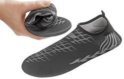 Airjoy atmungsaktive Neopren-Badeschuhe mit Rutschfester Gummisohle schnell trocknend, inklusive Transportbeutel - Grey - Gr. 42/43 von Airjoy