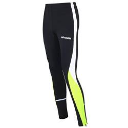 Airtracks Damen Laufhose Lang Jogginghose Trainingshose Jogginghose Fitnesshose Leggings Fahrradhose - schwarz - neon - XL - Damen von Airtracks